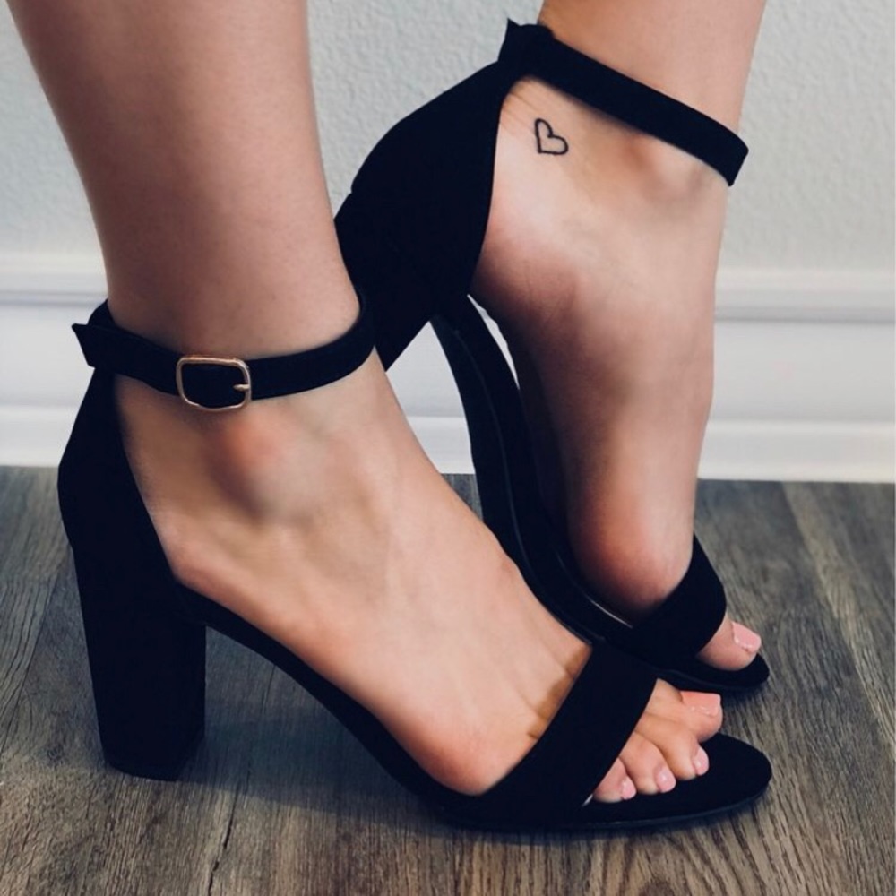 F21 Strappy Block Heels